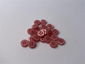 Skjorteknap - klassisk, blank og lys gammelrosa, 10 mm