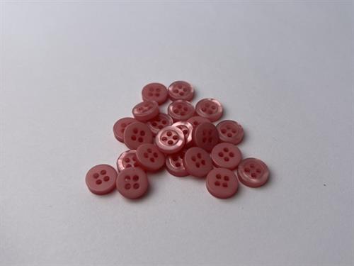 Skjorteknap - klassisk, blank og lys gammelrosa, 10 mm
