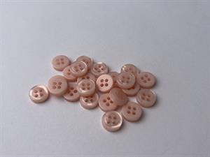 Skjorteknap - klassisk, blank og melon, 10 mm