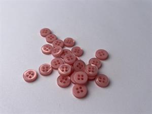 Skjorteknap - klassisk, blank og varm lyserød, 10 mm