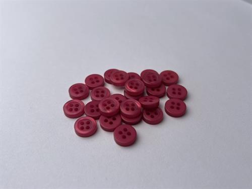 Skjorteknap - klassisk, blank og varm berry, 10 mm