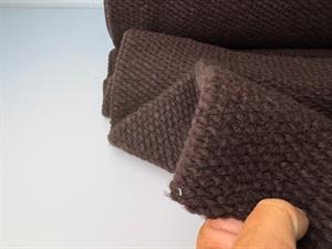 Heavy knitted wool mix - fantastisk lækker struktur i mørk choko