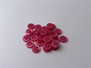 Skjorteknap - klassisk, blank og klar pink, 10 mm