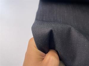Twillvævet denim med stræk - mørk gråsort