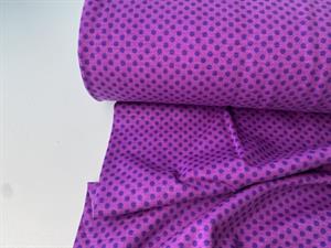 Bomuldsjersey - flot lilla med små prikker