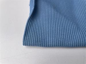 Rillet rib - lidt grovere, støvet blå