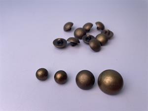 Knap - metal look, 21 mm og 10 stk.