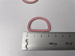 D-ring - rosa/rosa guld, 25 mm