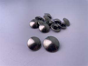 Knap - metal look, 20 mm og 10 stk.