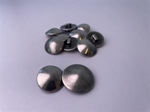 Knap - metal look, 29 mm og 10 stk.