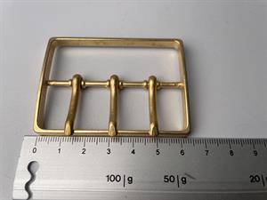 Bæltespænde - "guld", 60 mm