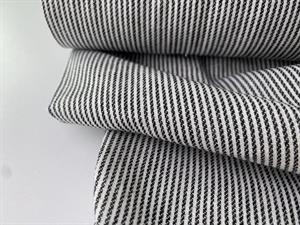 Fastvævet bomuld - fashion stripes black / white