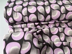 Viscosejersey - grafisk mønster i skønne farver