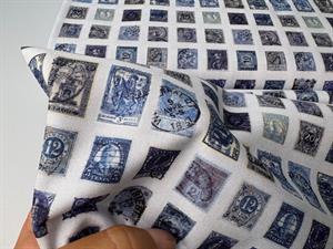 Patchwork stof - smukke frimærker