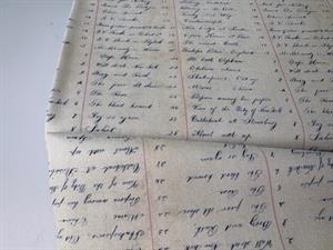 Patchwork stof - fine handwriting