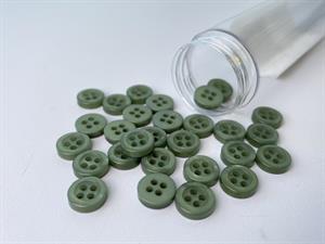 Skjorteknap - klassisk, blank og sage grøn, 10 mm