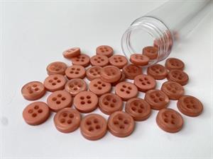 Skjorteknap - klassisk, blank og rosa, 10 mm