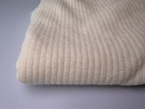 Ubleget og uvasket uldjersey - smal drop needle