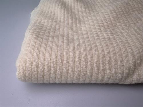 Ubleget og uvasket uldjersey - smal drop needle