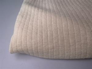 Ubleget og uvasket uldjersey - bred drop needle