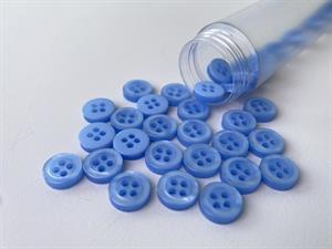 Skjorteknap - klassisk, blank og pastel blå, 10 mm