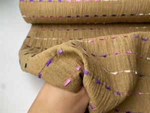 Fastvævet bomuld - crinkle dobby stripes