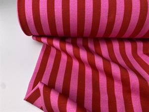 Bomuldsjersey - red / pink stripes