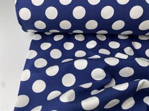 Bomuldsjersey - white polka dots