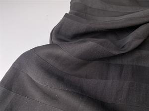 Vævet hør/viscose - eksklusiv smuk sort sag