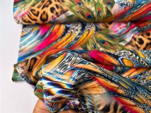 Fastvævet viscose - vivid animal prints