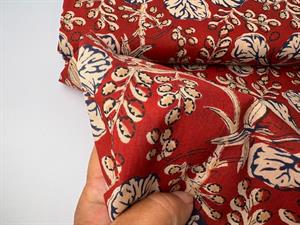Bomuldsvoile - boheme inspireret, leaves red