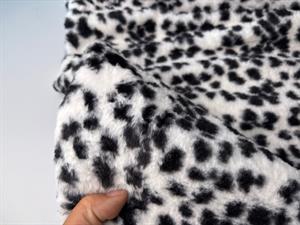 Pels - sort/hvid leopardprint