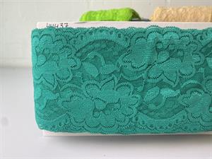 Blondekant - lys smaragdgrøn, 9 cm