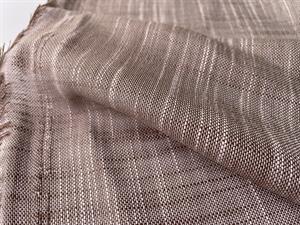 Gardinstof - semitransparent og taupe brown, 280 cm bred