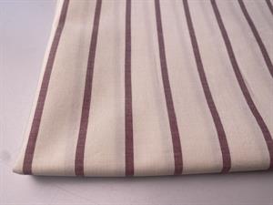 Skjortepoplin - striber i bordeaux