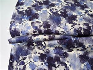 Fastvævet viscose - lækre jeansblå toner med stræk