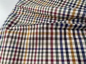 Skjortepoplin - små tern i fede farver