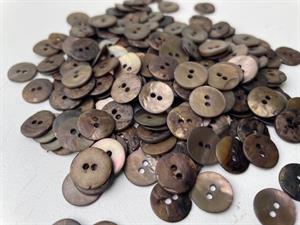 Perlemorsknap - gråbrun, 13 mm