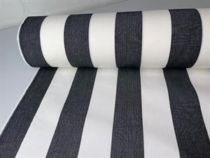 Outdoor water - vandafvisende stof med sorte og hvide striber