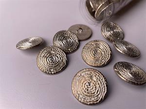 Metalknap - elegant roset look, 23 mm