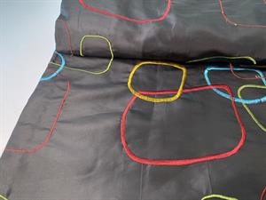 Taft - sort med flot broderi