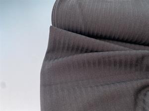 Fastvævet med stræk - sort med fine riller