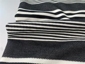 Strikjersey - stripes black & white