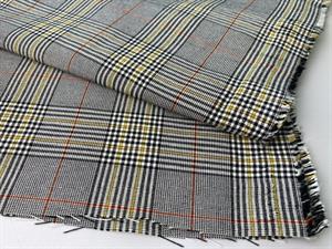 Fastvævet - bengalin lignende buksestof med flotte tern