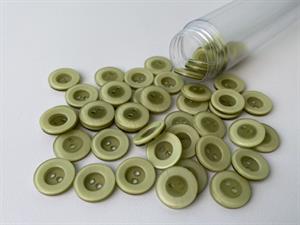 Knap - lys pistaciegrøn med tyk kant, 12 mm
