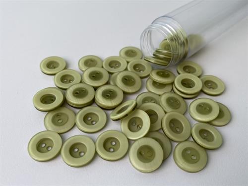 Knap - lys pistaciegrøn med tyk kant, 12 mm