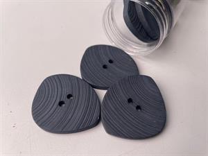 Knap - mørk antracitgrå med riflet mat overflade, 38 mm