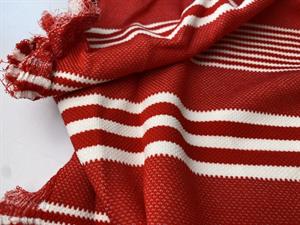 Strikjersey - stripes red & white