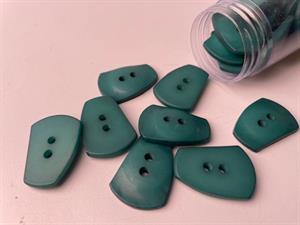 Knap - grøn med glat look,  28 mm