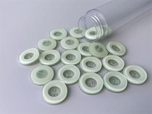 Knap - sart mint med tyk kant, 15 mm